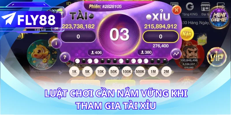 Luật chơi cần nắm vững khi tham gia tài xỉu